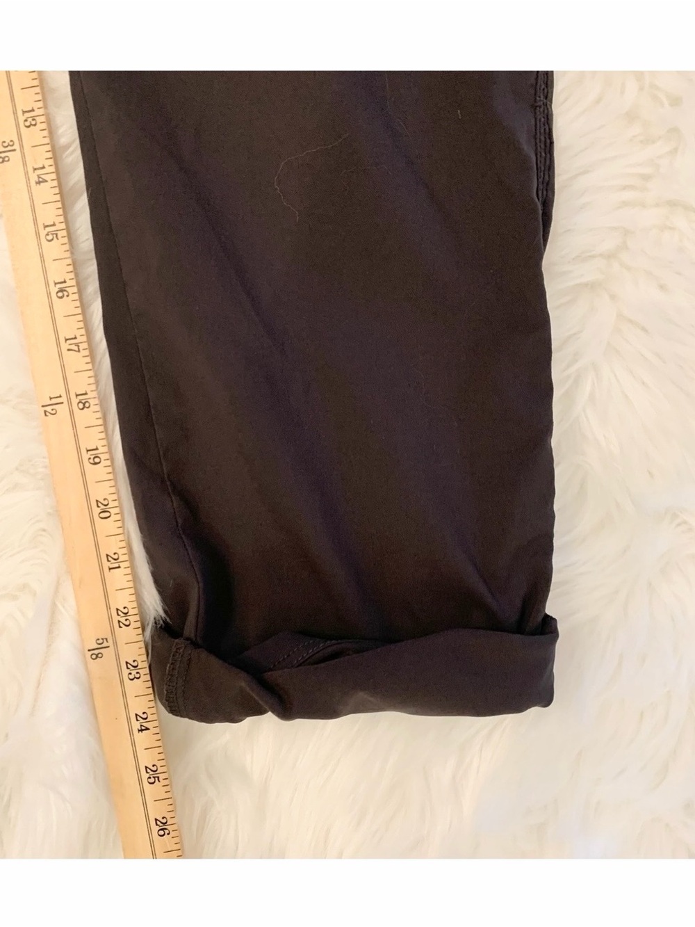 PrAna ORIGINAL Stretch Zion Pant Snap Roll Up Med x 32 1/2” Charcoal Gray Hiking - Picture 10 of 16